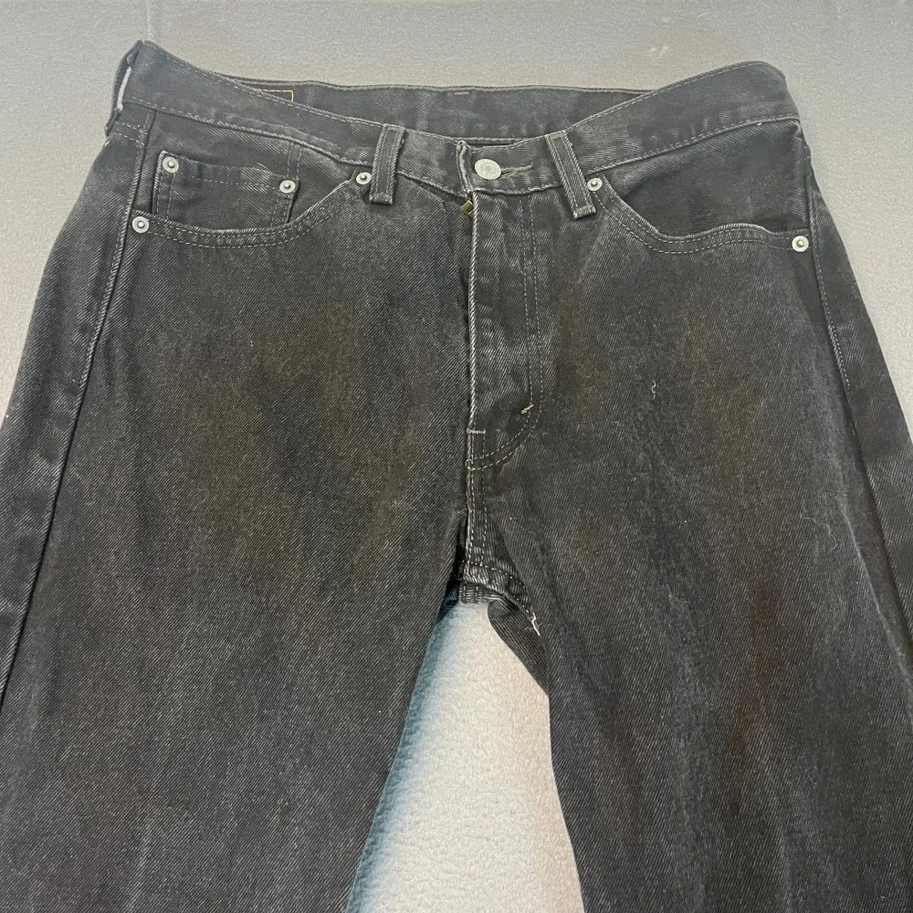 Levi's 505 Unisex Jeans Grey‎ Black Denim W33 L34 (32) 100% Cotton Y2K VTG
